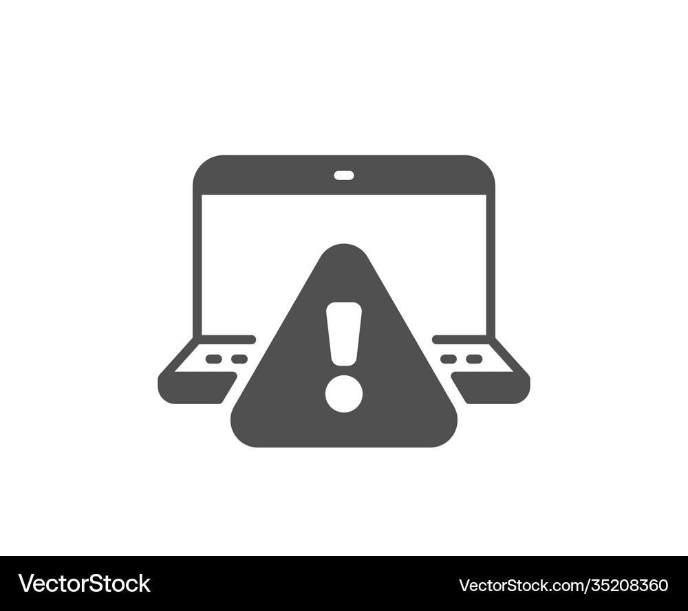 Online Warning Icon Attention Triangle Sign Vector Image