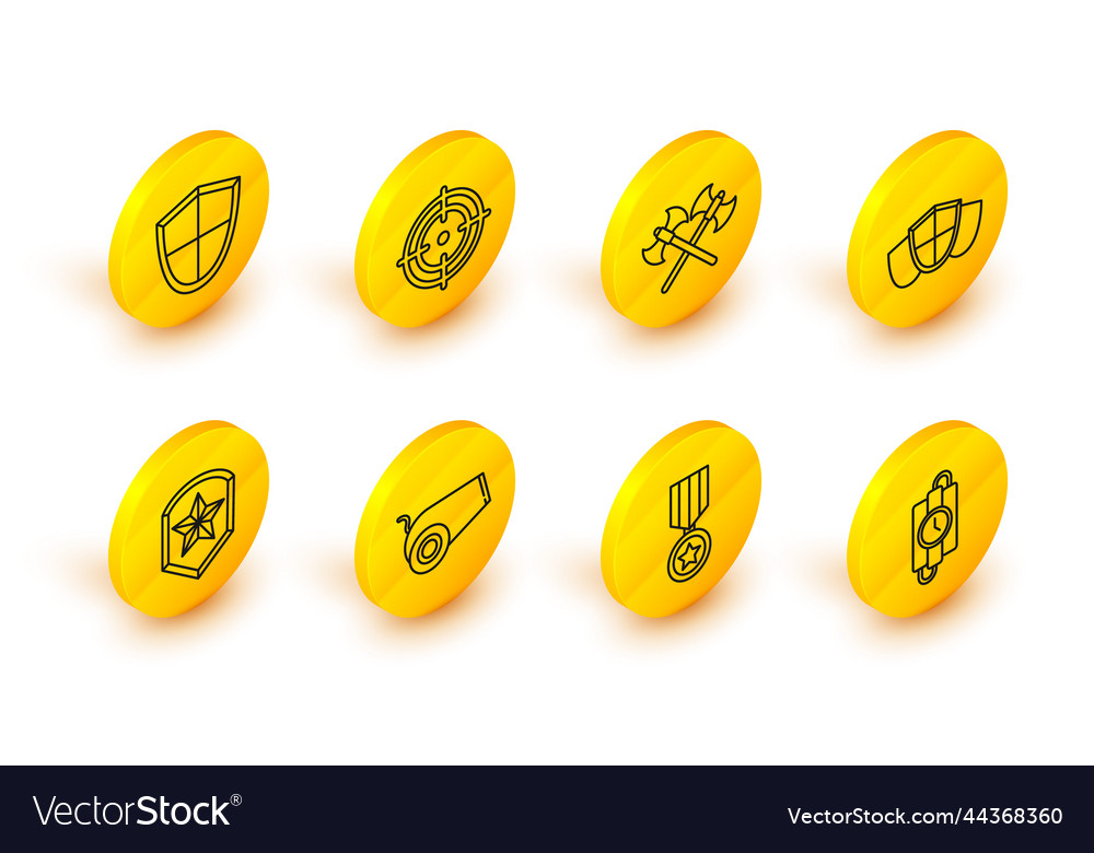 Set line dynamite stick and timer clock military vector image Set line dynamite stick and timer clock military