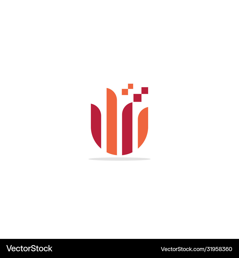 Shape line abstract technology logo Royalty Free Vector