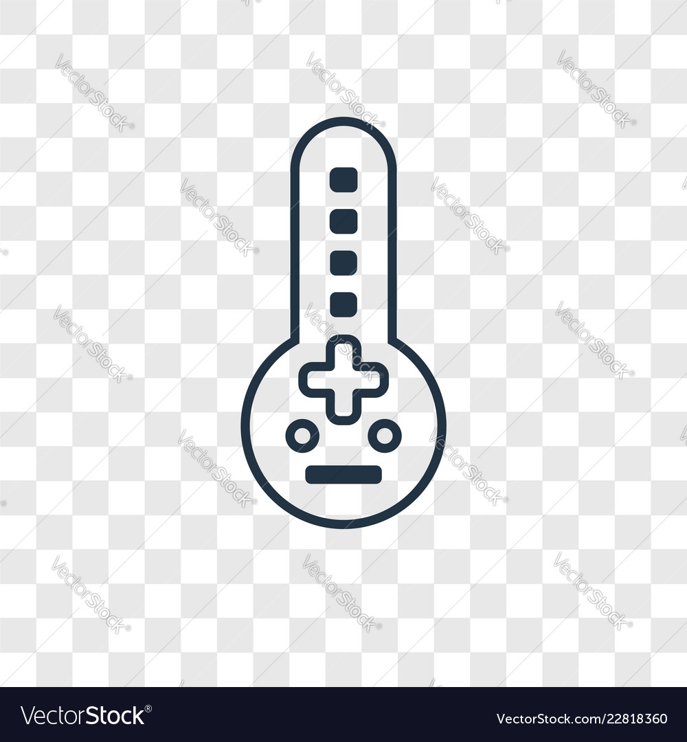 Thermometer concept linear icon isolated