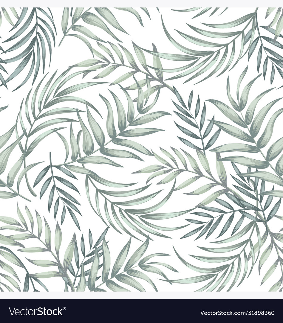 Tropical leaves pattern summer print Royalty Free Vector