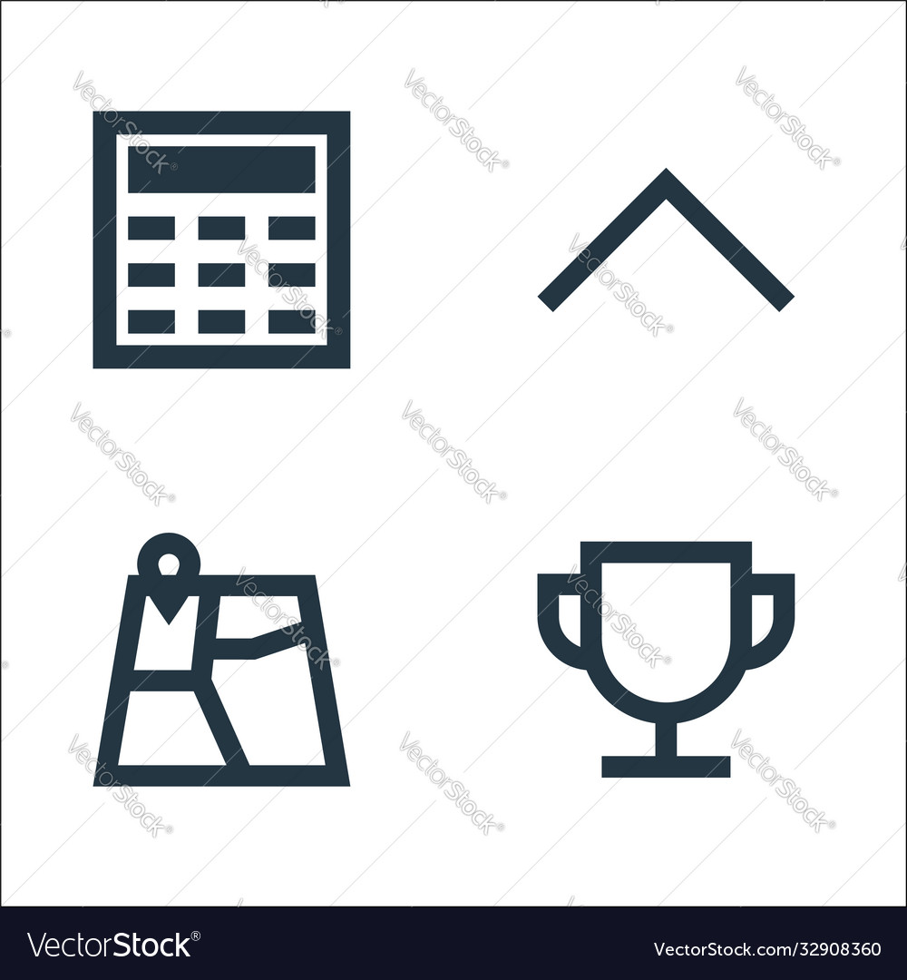 Benutzeroberfläche Linie Icons lineare eingestellte Qualität vector image Benutzeroberfläche Linie Icons lineare eingestellte Qualität