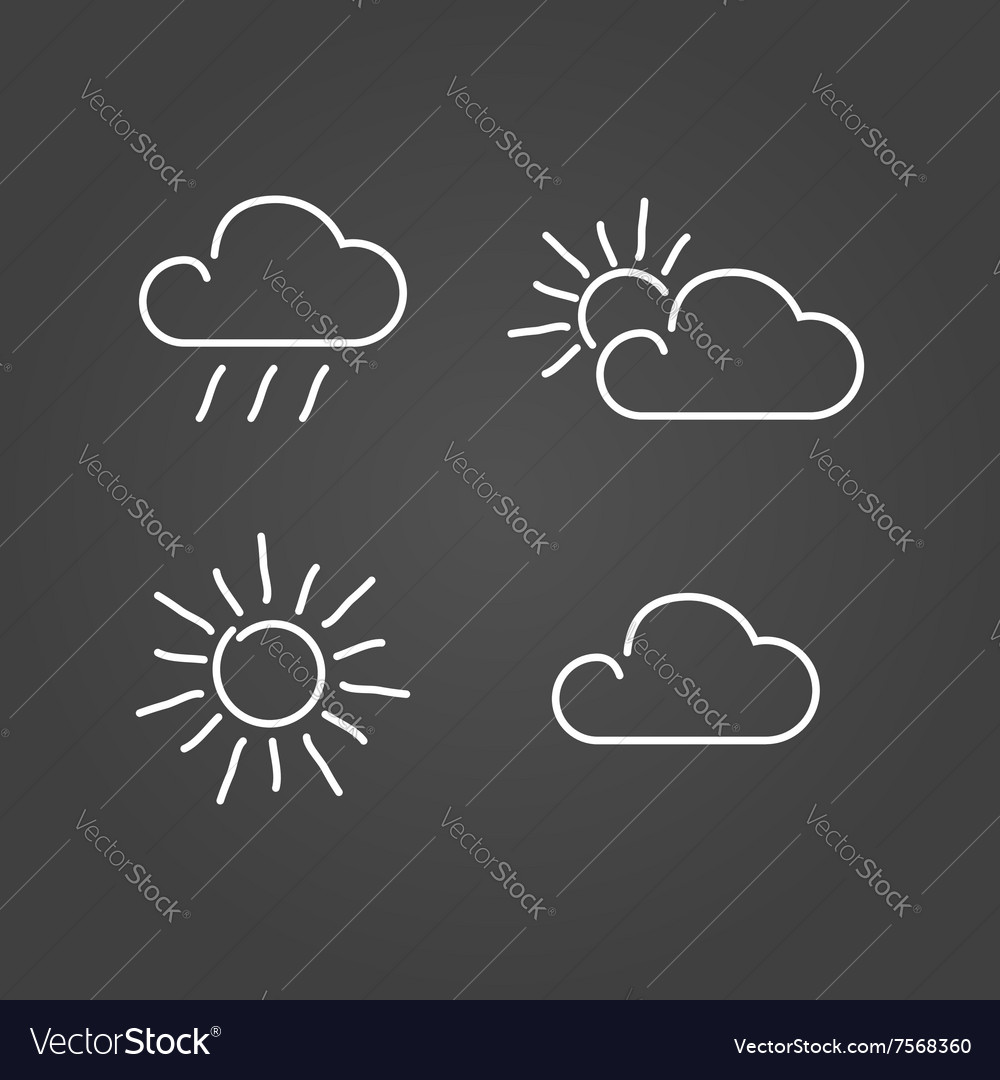 Weather set icons draw effect