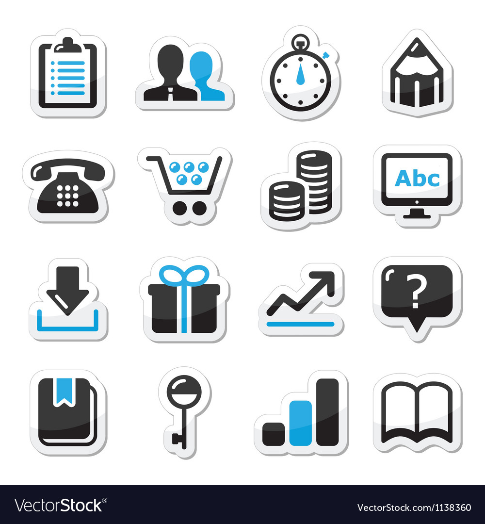 Web internet icons set Royalty Free Vector Image
