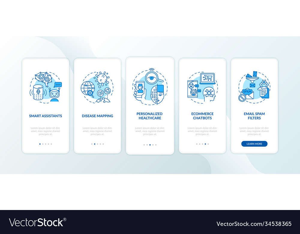 Ai application onboarding mobile app page screen
