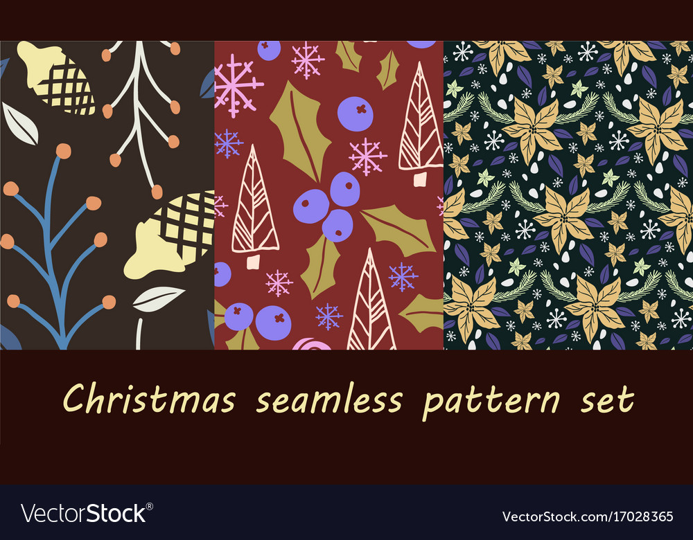 Christmas seamless pattern with fir tree