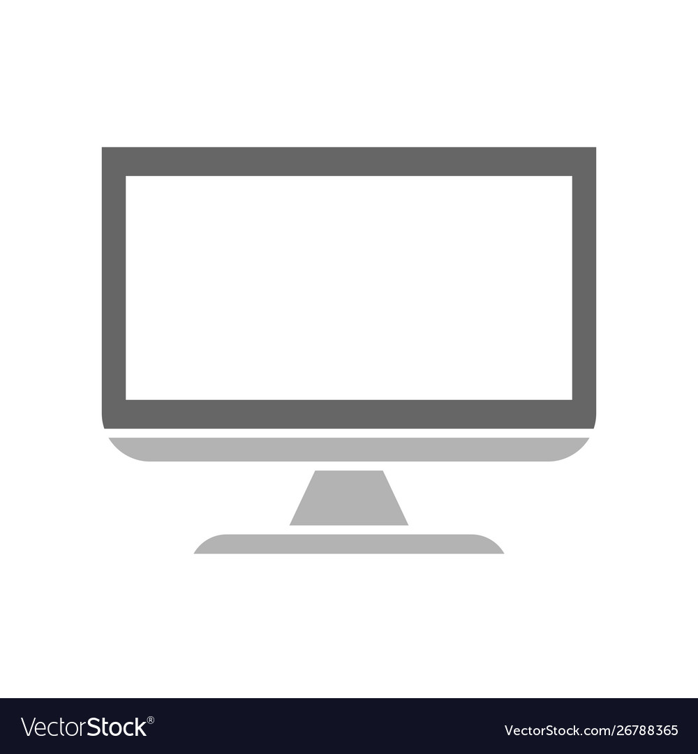 Computer Monitor Design Flat Pc Royalty Free Vector Image