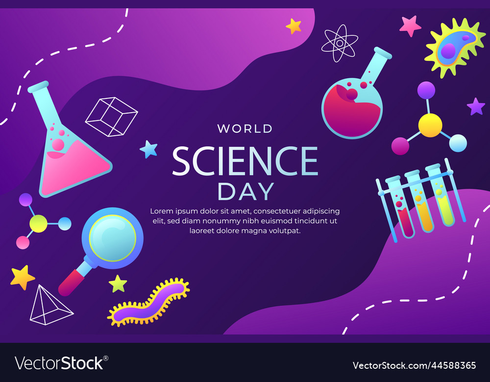 Gradient world science day background