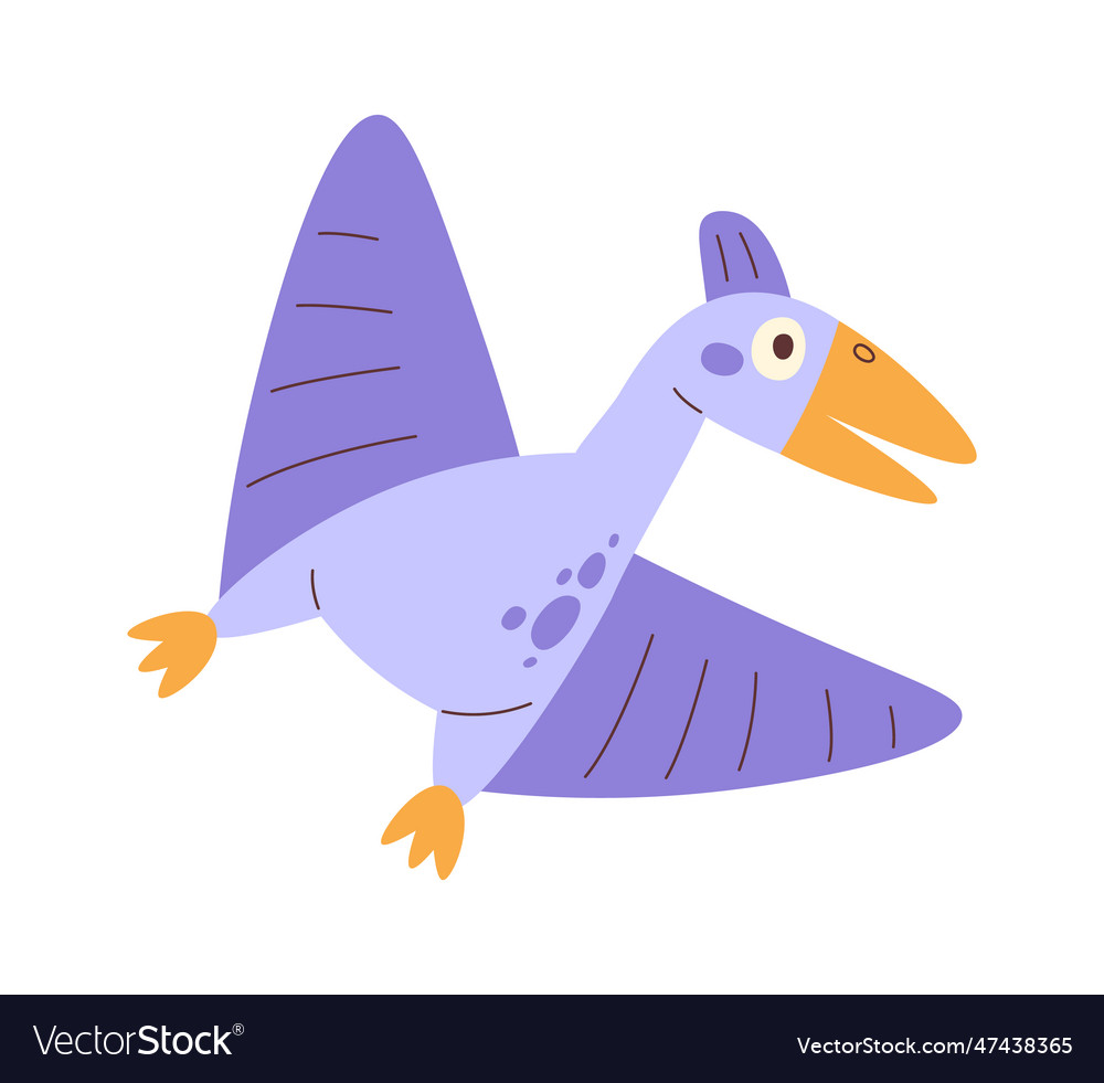 Pterodactyl dinosaur animal Royalty Free Vector Image