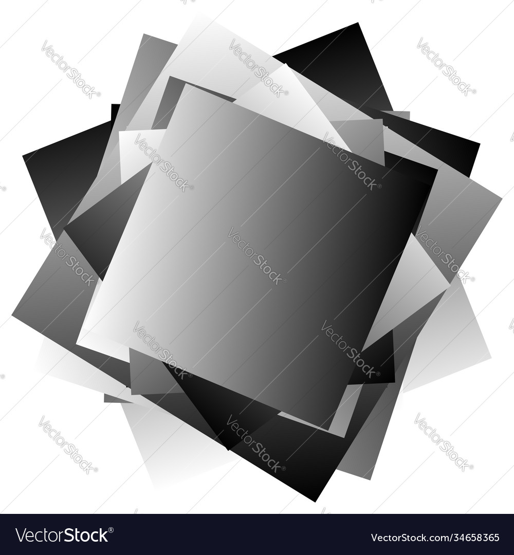 Randxom rotated overlap chaotic squares vector image Randxom rotated overlap chaotic squares