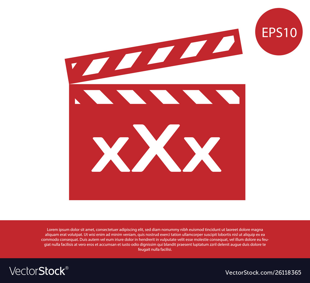 Red Film clapper mit inschrift xxx icon