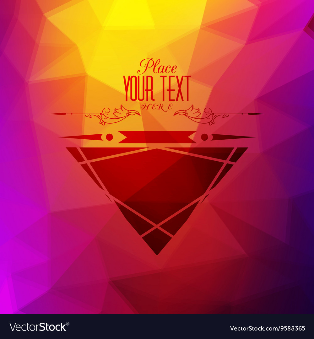 Retro background with triangular polygons