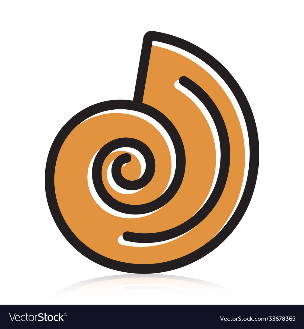 Seashells sea snail flat colours icon for apps