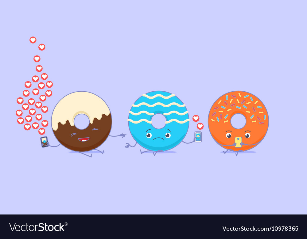 Social media addicted donuts