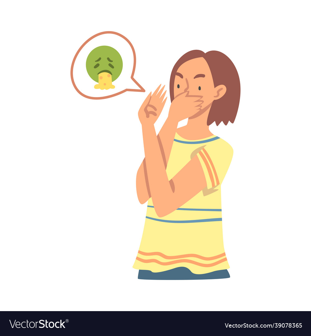 Young angry woman character expressing discontent Vector Image