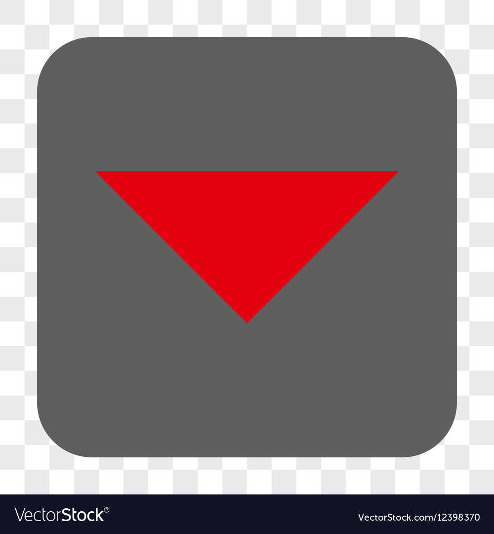 Arrowhead down rounded square button