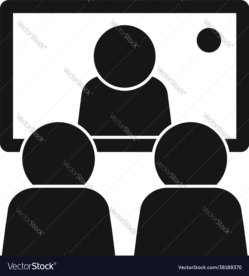 Conference online meeting icon simple style Vector Image