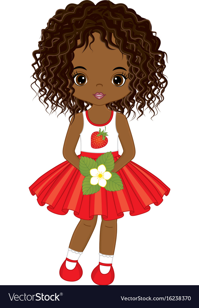 African American Little Girl SVG