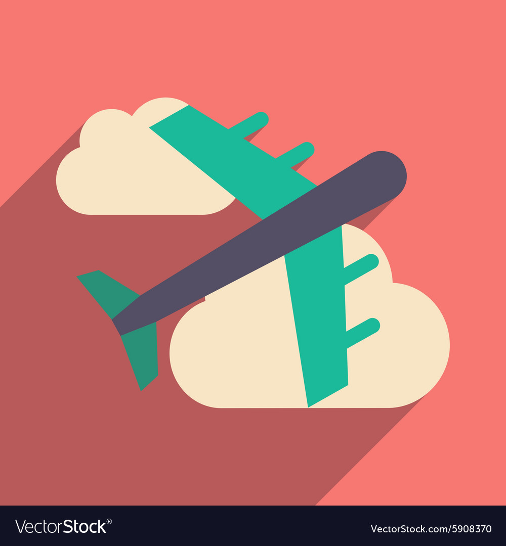 Flat with shadow icon and mobile application