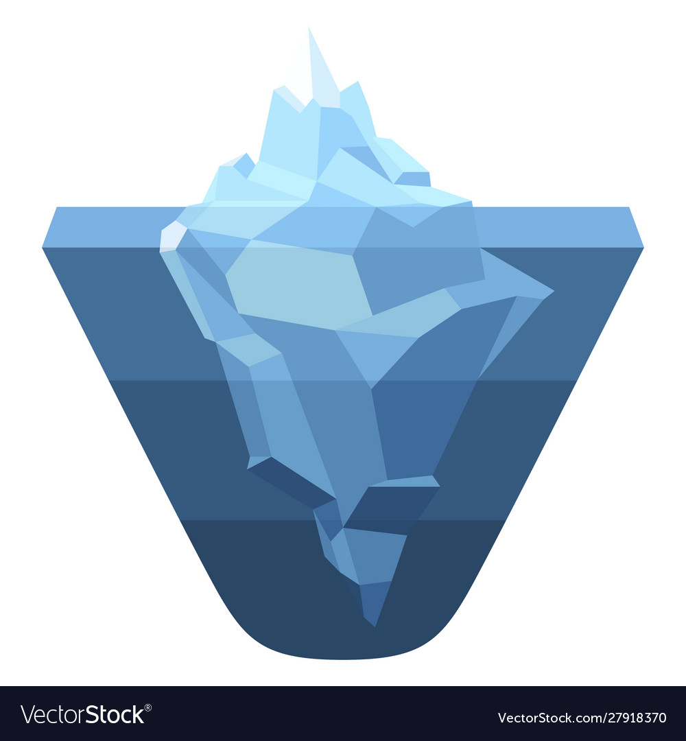 Iceberg blue icon climate environment and Vector Image