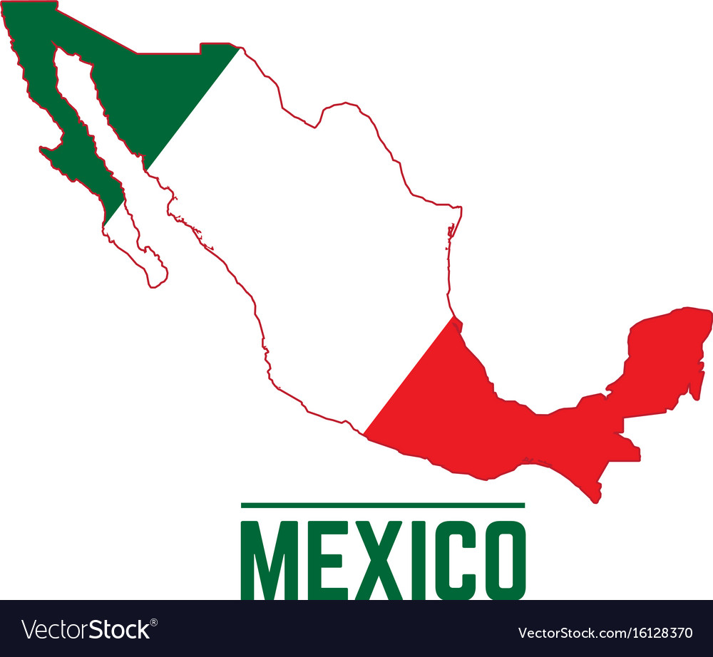 Mexico Flag and Map