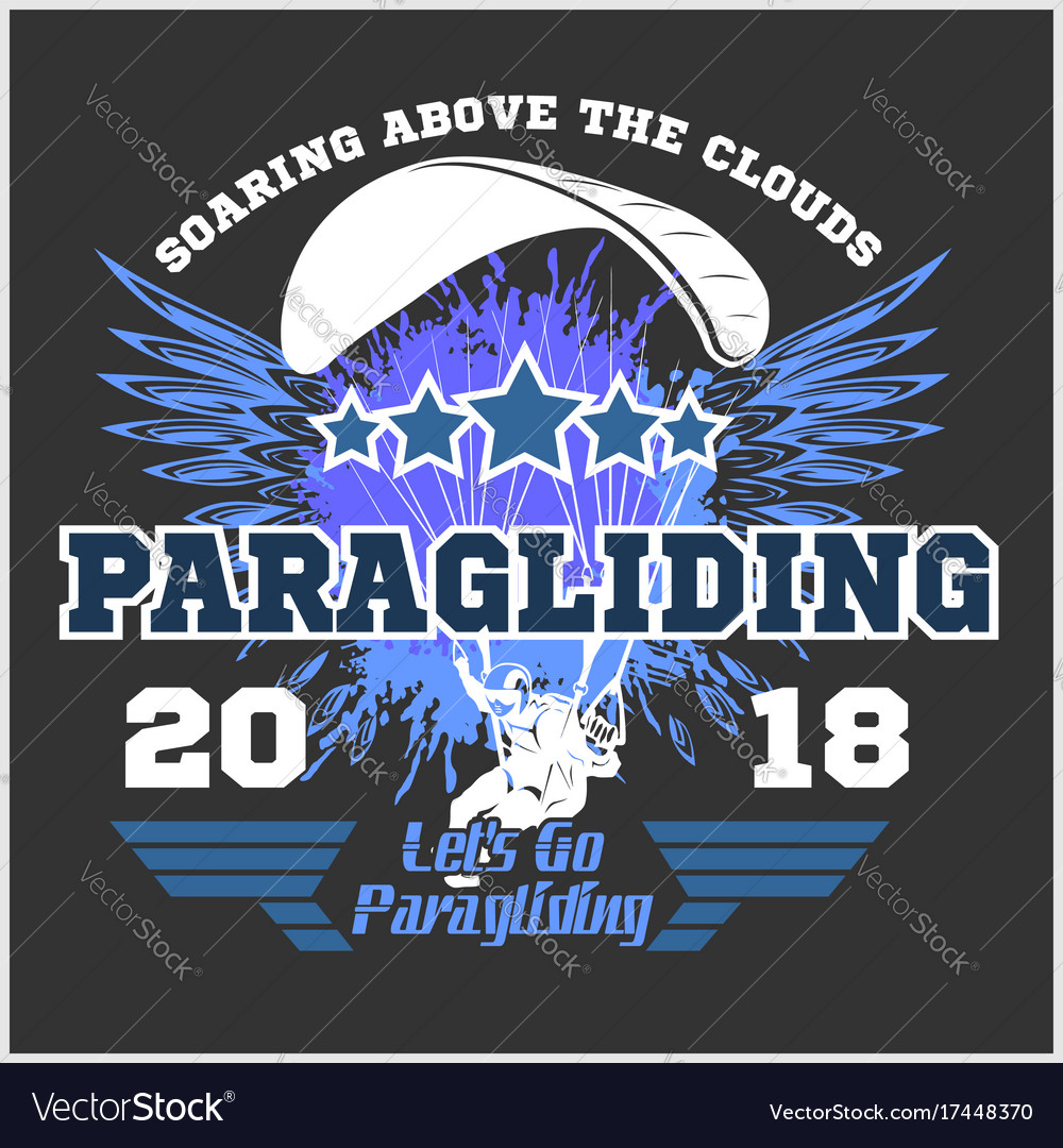 Paragliing Sport Emblem