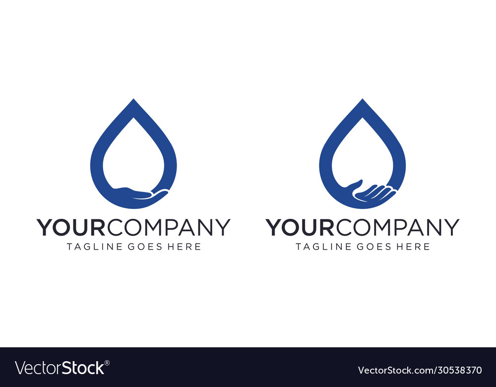 Save water for logo design Royalty Free Vector Image