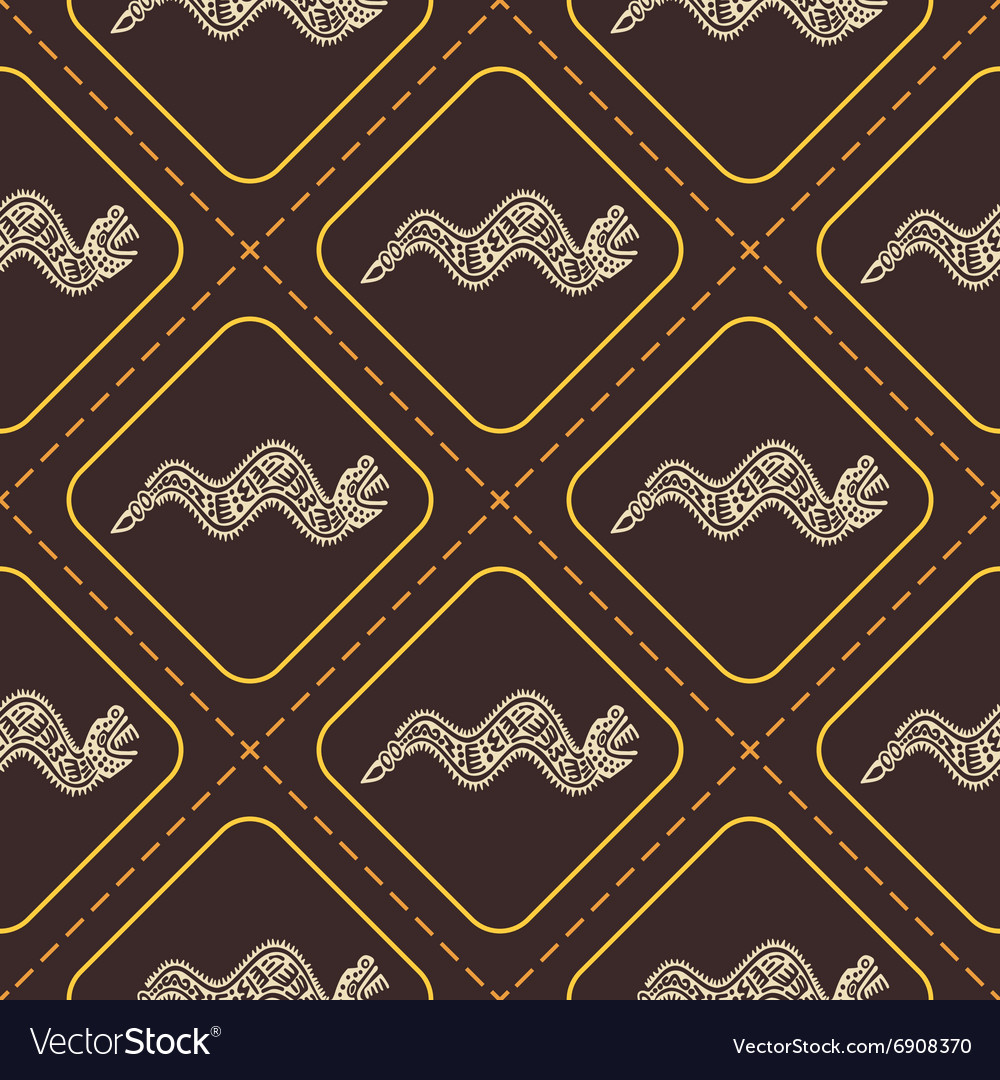 Seamless pattern with american indians art