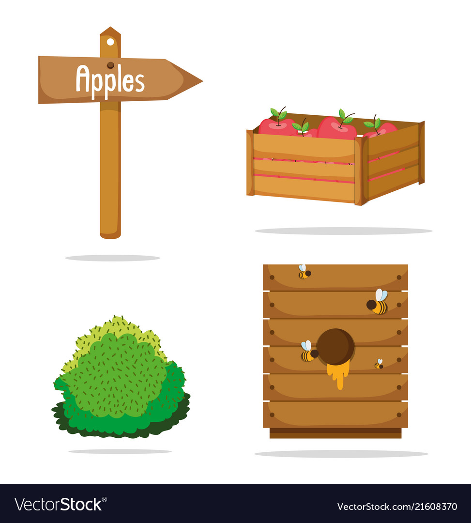 Set of farm icons