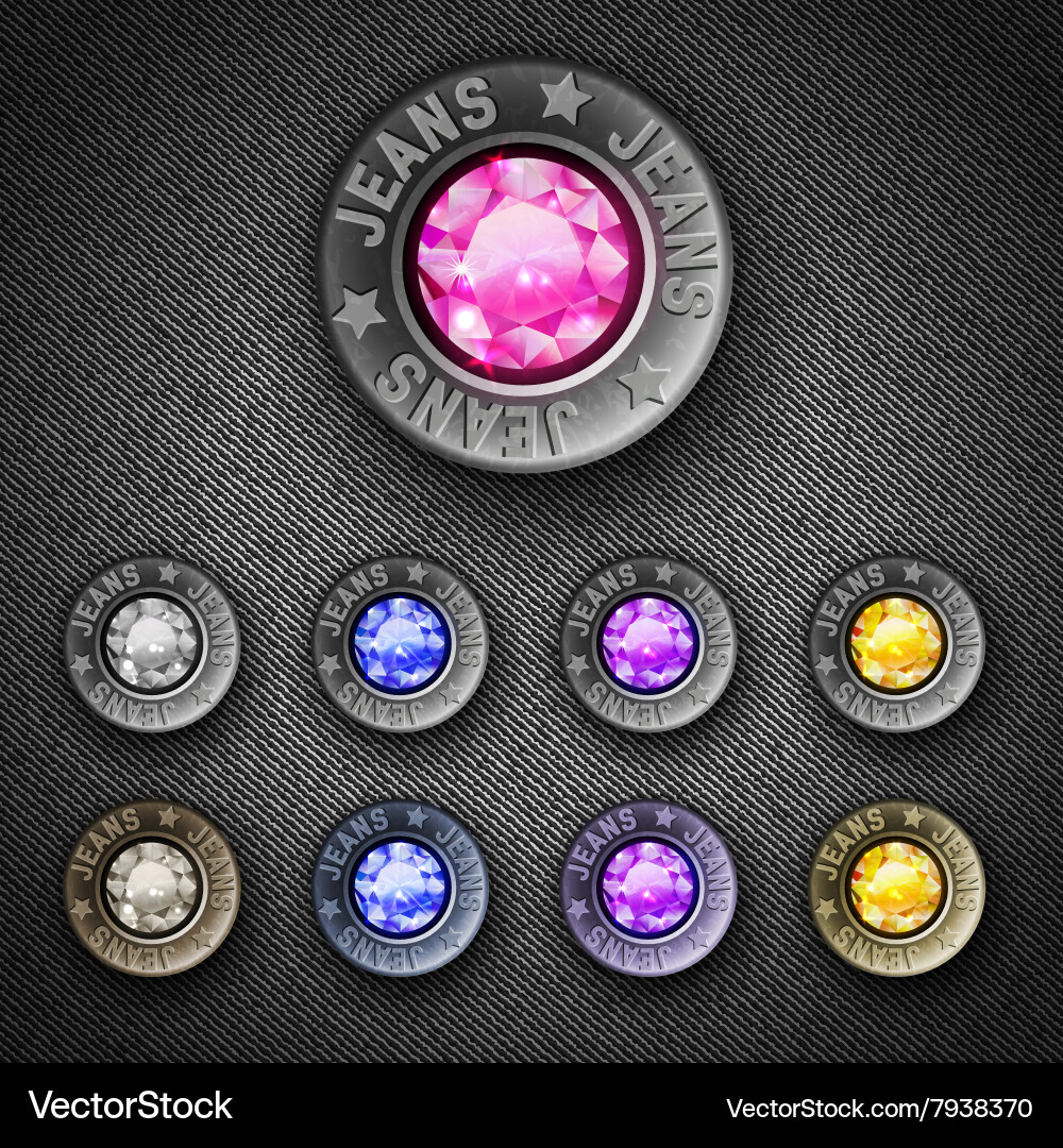 Set of metal buttons Royalty Free Vector Image
