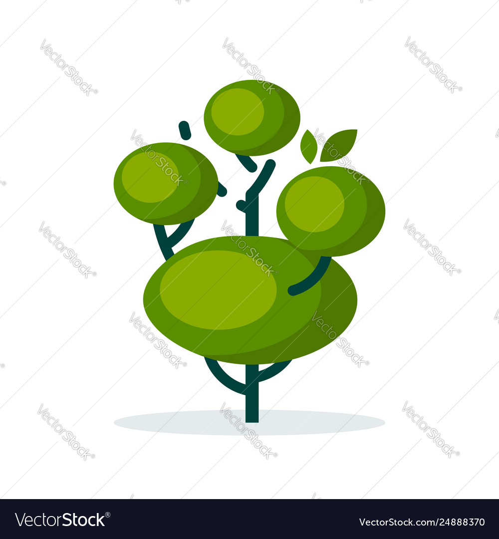 Simple tree icon in flat style vector image Simple tree icon in flat style