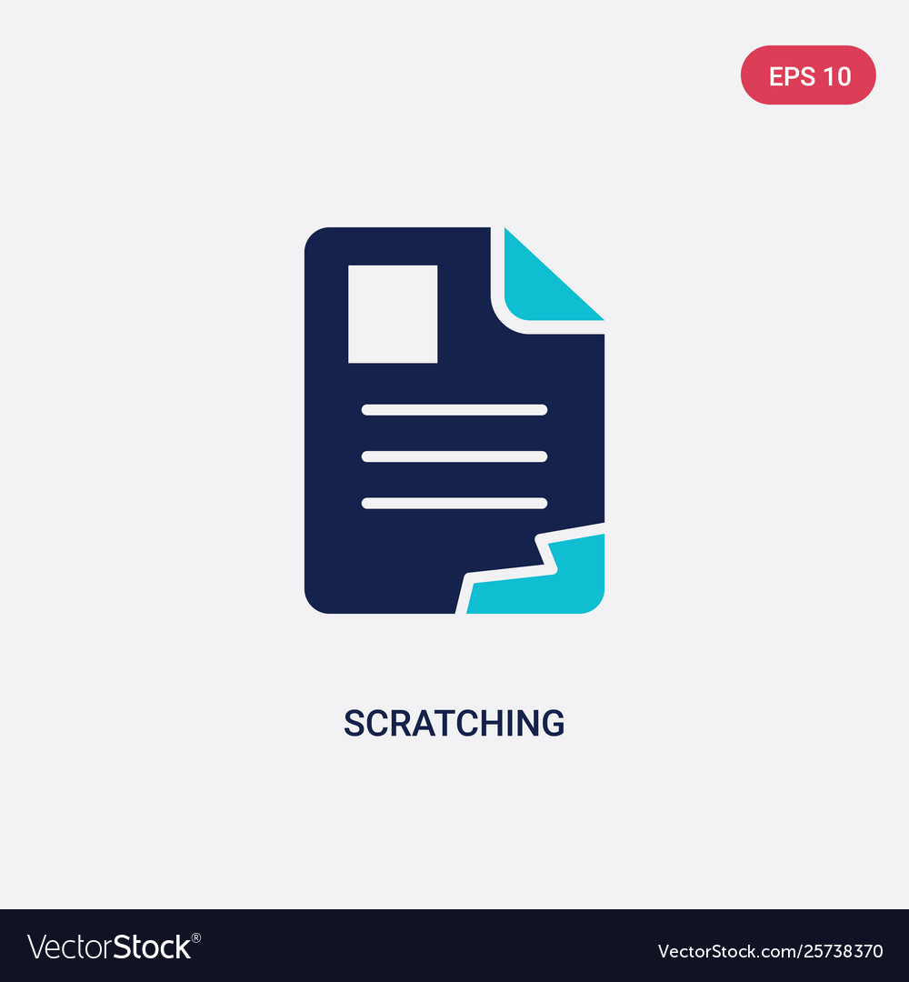 Two color scratching icon from files and folders vector image Two color scratching icon from files and folders