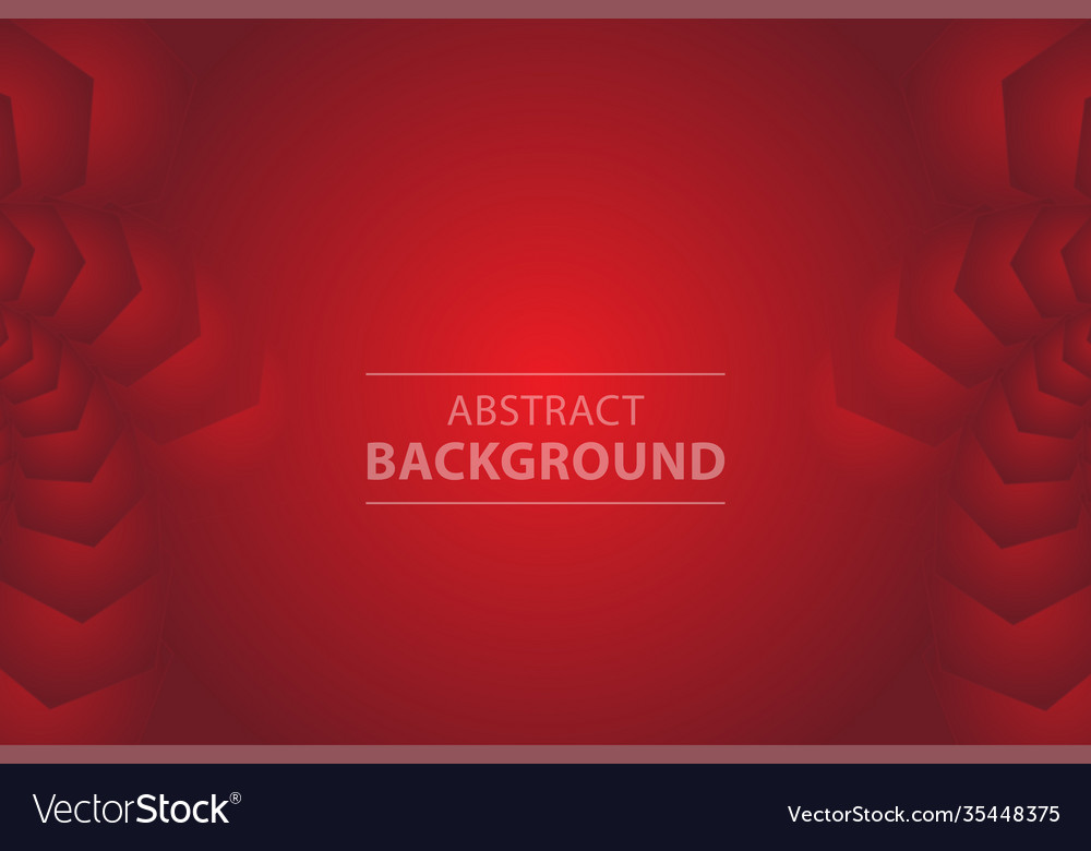 Abstract red geometric hexagons design background