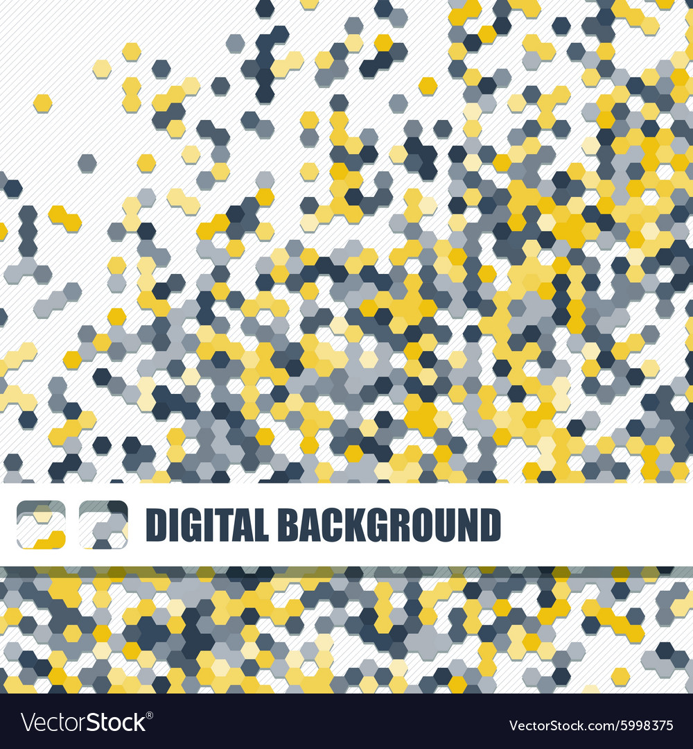 Background of different color hexagons