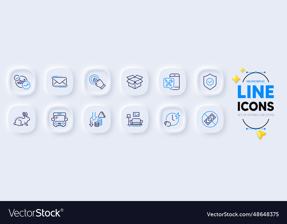 Bus corrupt and touchscreen gesture line icons