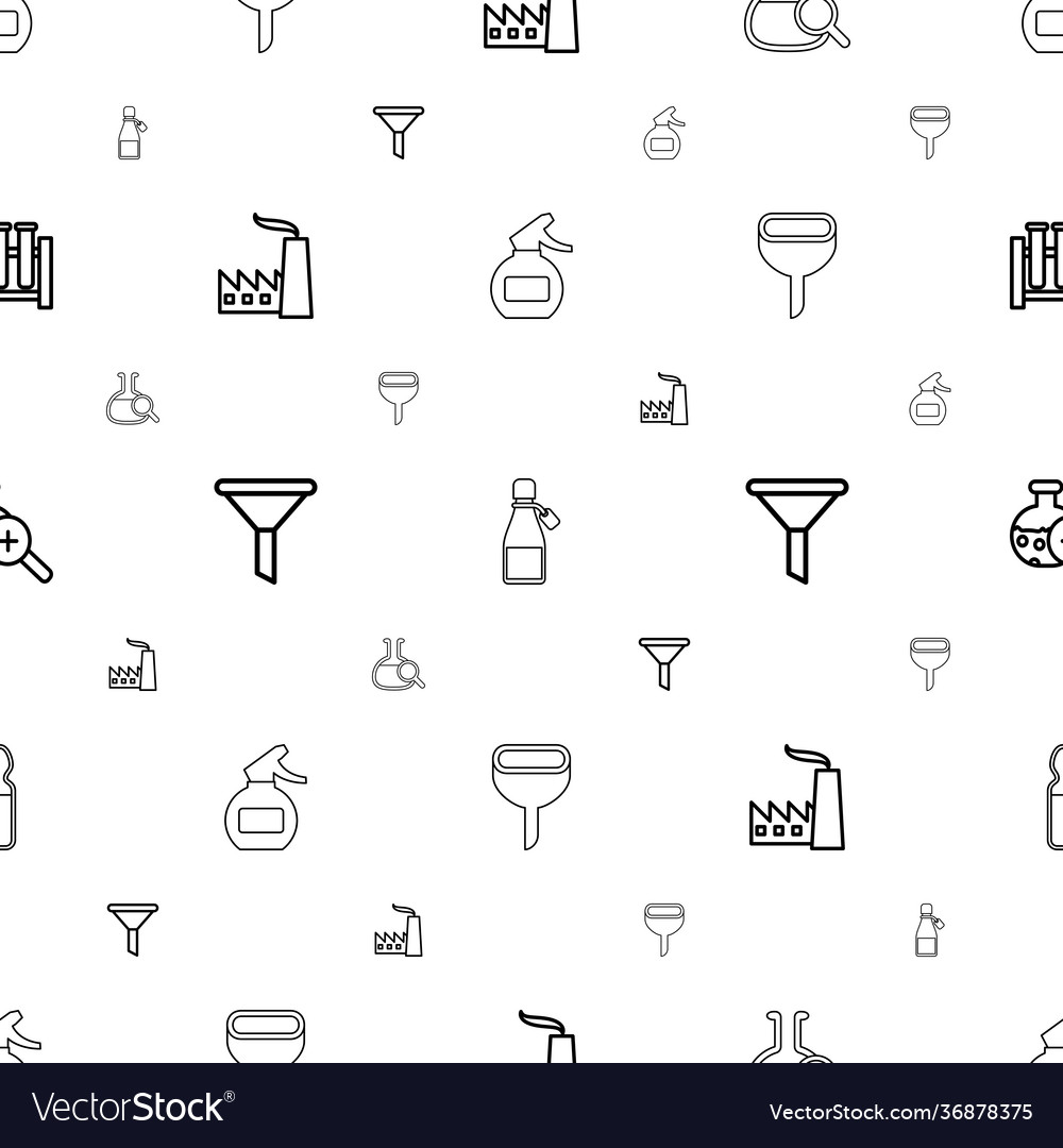 Chemical icons pattern seamless white background