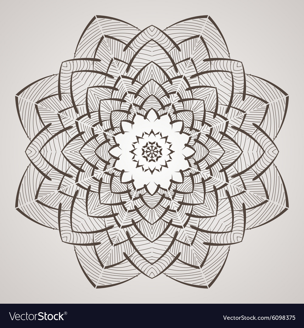 Circular pattern in the form of intricate