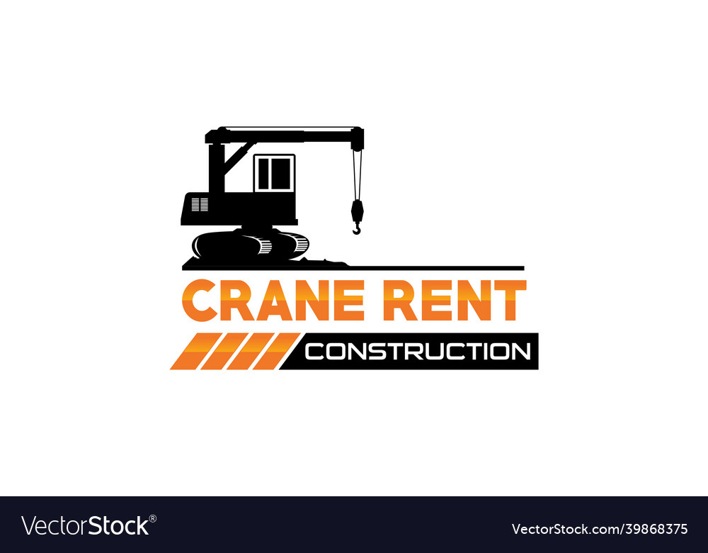 Crane logo template heavy equipment logo Vector Image