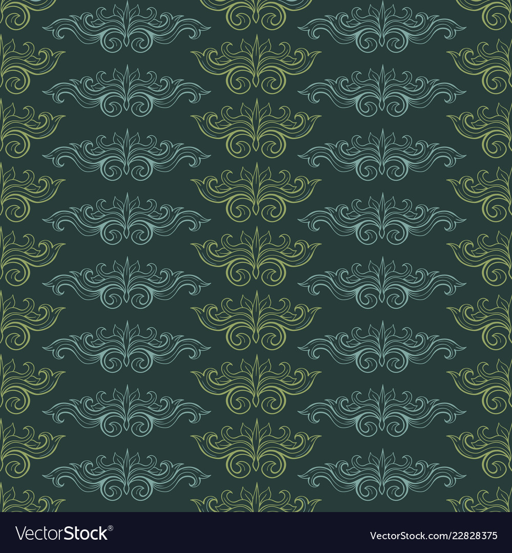 Damask vintage seamless pattern Royalty Free Vector Image