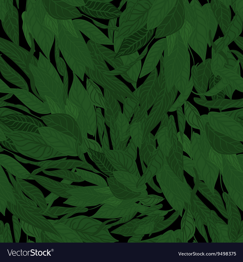 Green leaves seamless pattern