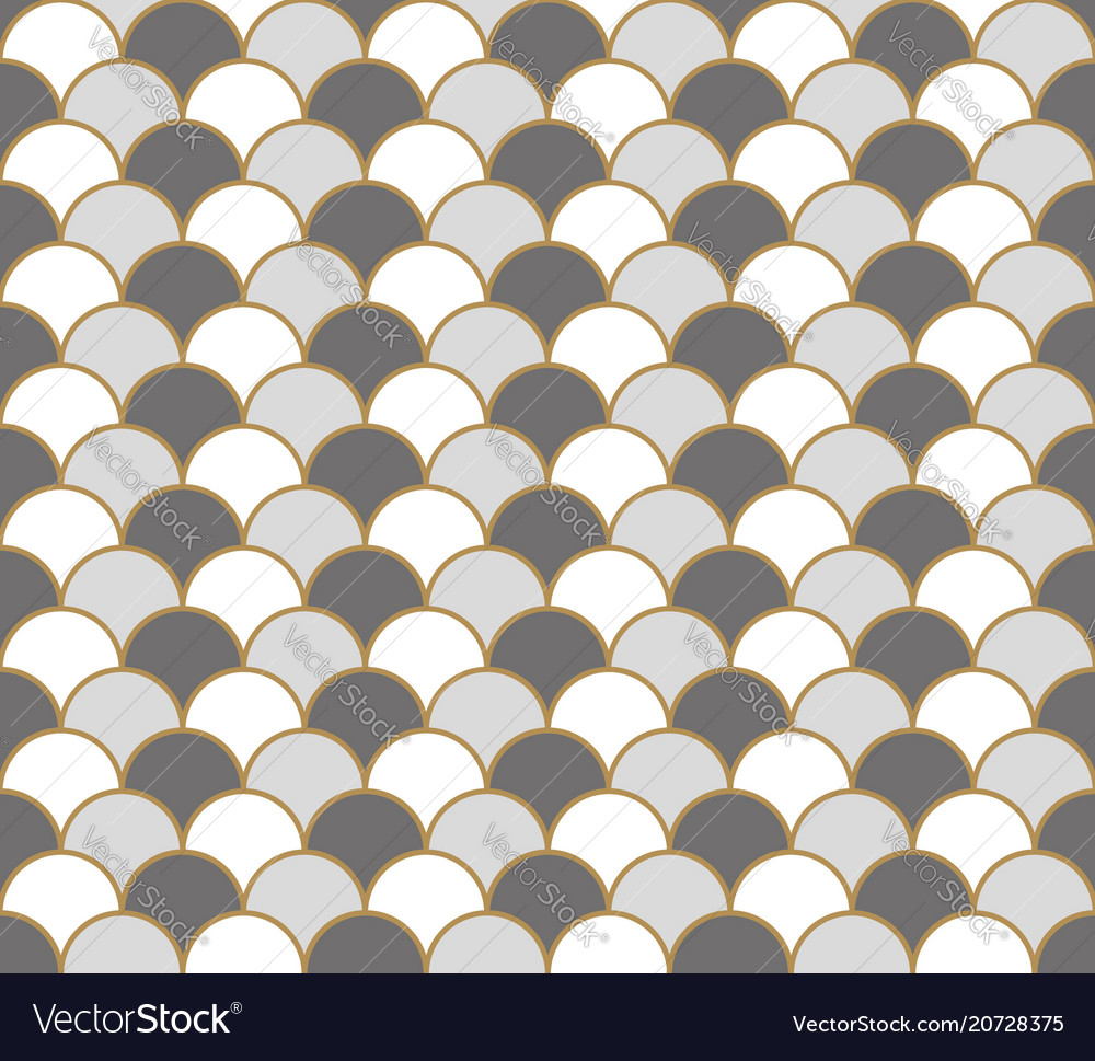 Japanese Seamless Pattern Black And White Vector Image