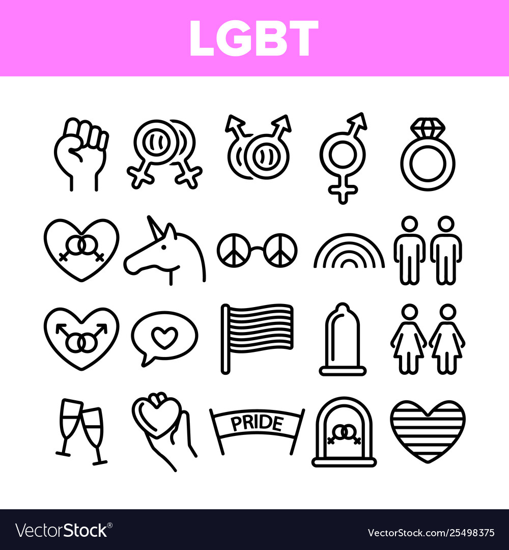 LGBTQ+ Movement Icon Set