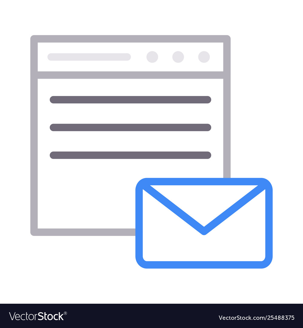 Mail browser Vector Image Mail browser