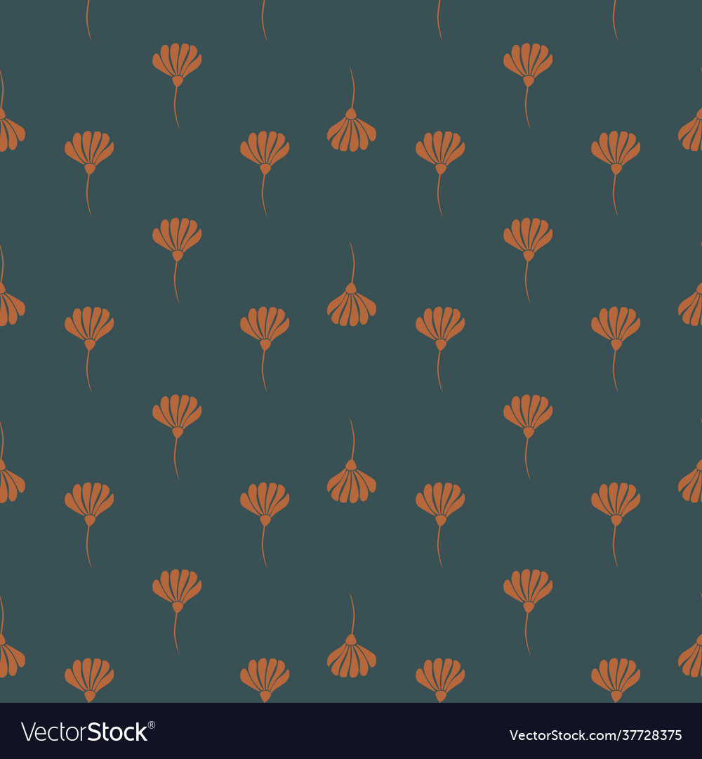 Scrapbook botanic seamless pattern with orange vector image Scrapbook botanic seamless pattern with orange