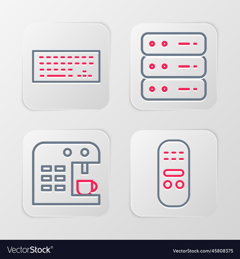 Set line remote control coffee machine server