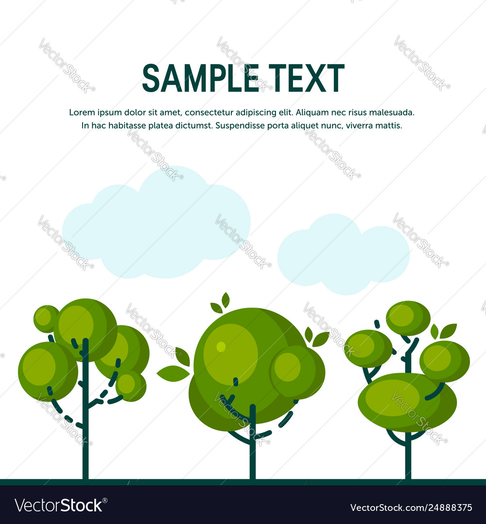 Simple tree icons in flat style