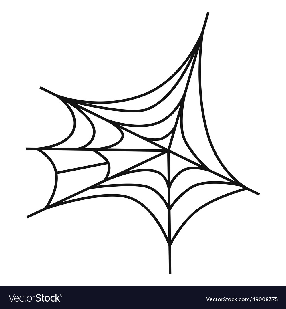 Spiderweb thin line icon vector image Spiderweb thin line icon