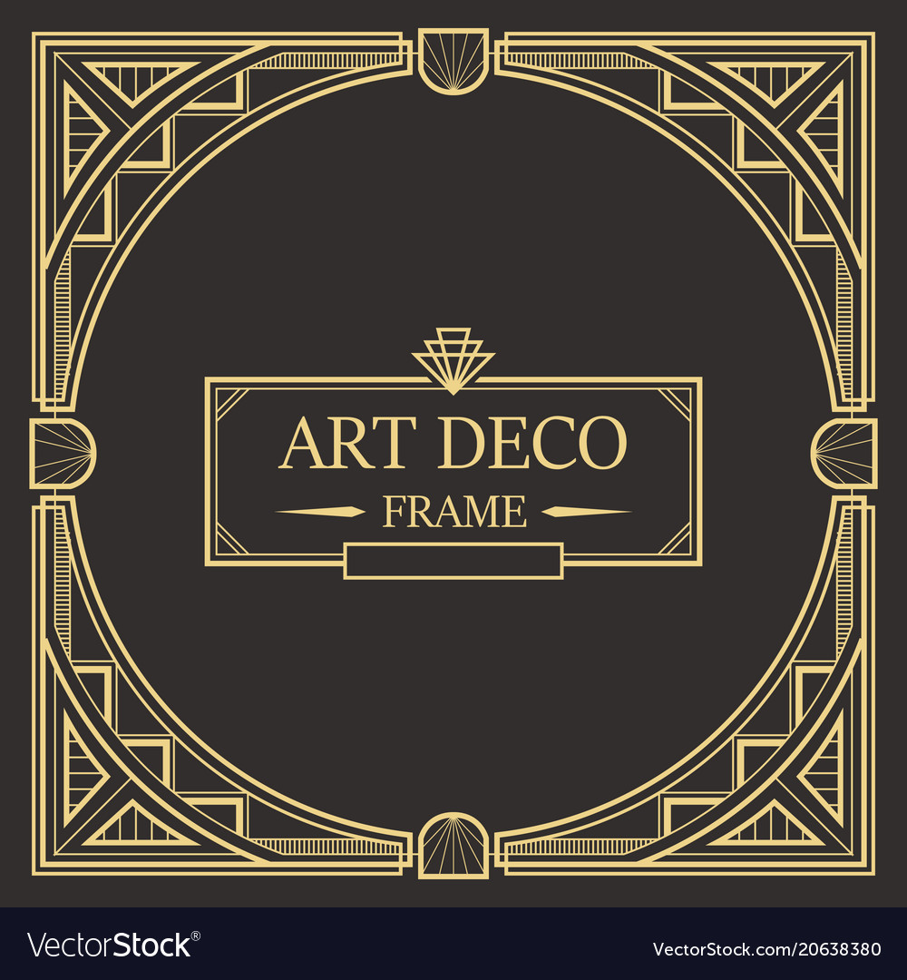 Art deco border frame 01