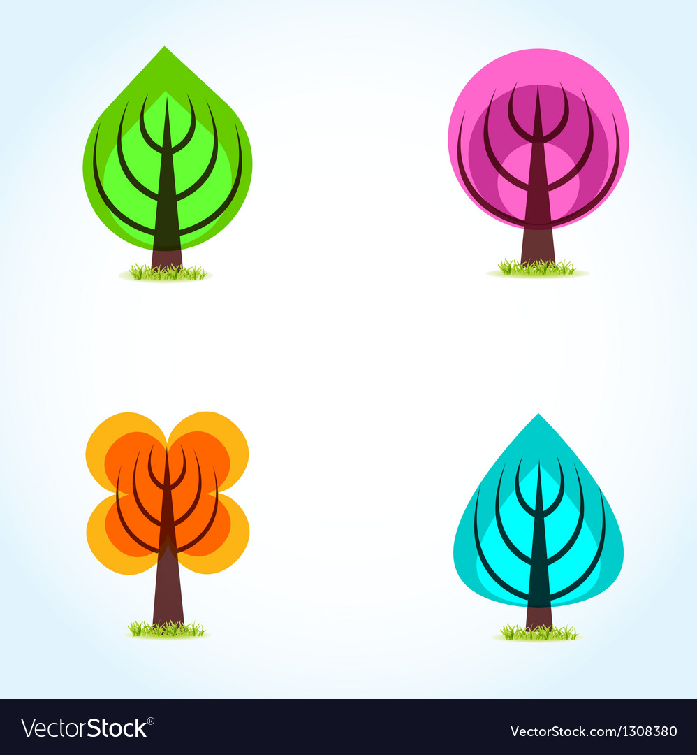 Autumn trees abstract background
