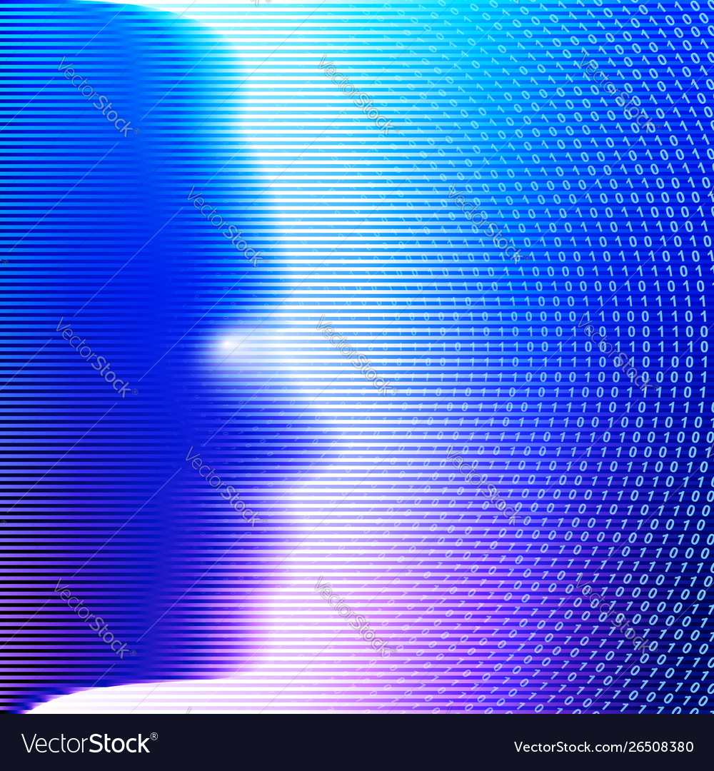 Background striped binary code silhouette people